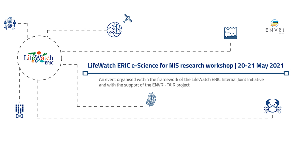 Banner reading e-Science for NIS research workshop. An event organised within the framework of the IJI and with the support of ENVRI FAIR