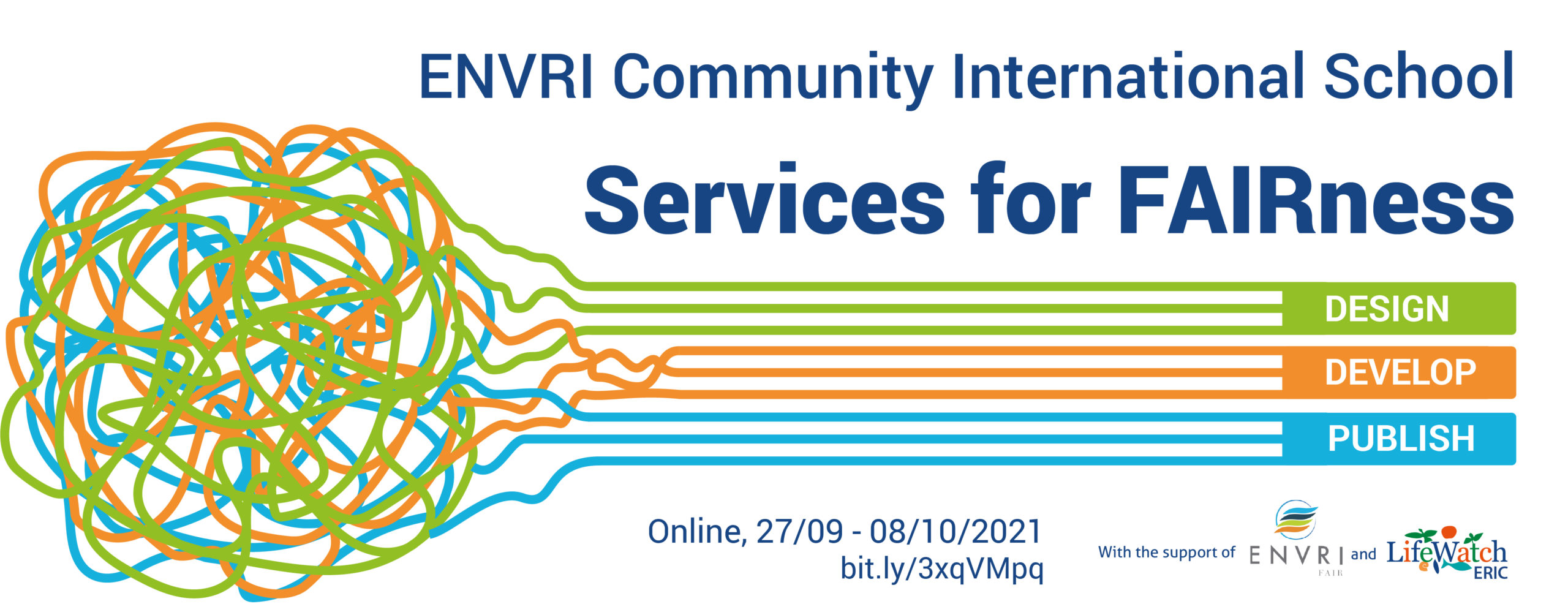 The official banner for the ENVRI Community International School - Services for FAIRness