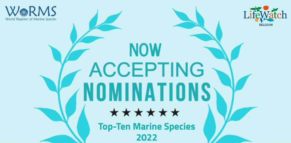Call for nominations for the WoRMS Top-Ten Marine Species of 2022